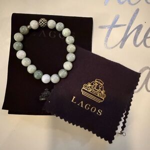LAGOS Mint Green Beaded Bracelet with Silver Accent